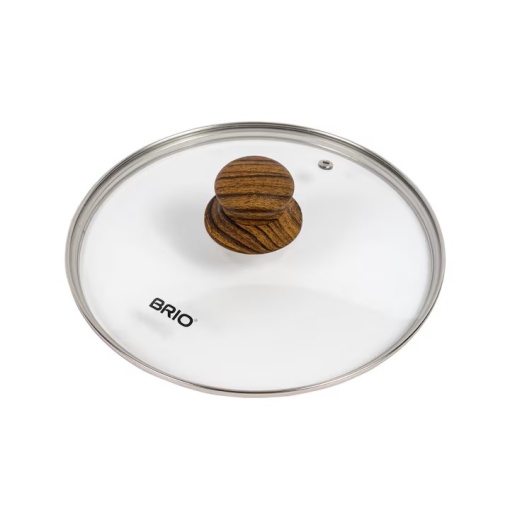 Cratita aluminiu forjat cu capac din sticla, trei staturi de ceramica marmorata, baza inductie, capacitate 4.8 l, Brio Mocca Marble - Img 3