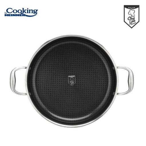 Cratita din inox cu capac, acoperire ceramica HONEYCOMB, dimensiune 30x7.8 cm, 4.8l, Heinner Titanium MRK-30C - Img 6