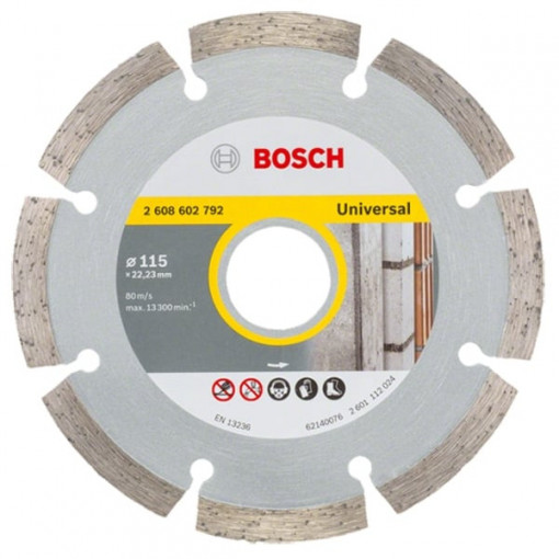 Disc diamantat universal Bosch, Ø115mm