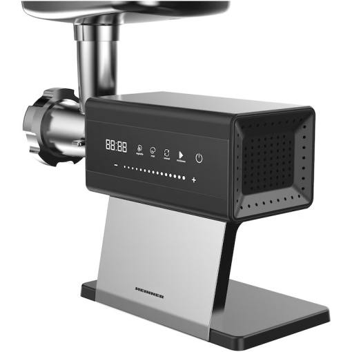 Masina de tocat Heinner Prestigechop HMG-DTSS2500, 2500W, control touch, angrenaj planetar 6 roti, accesoriu rosii, Kibbe si carnati, capacitate tocare 2.5kg/min, viteza variabila, cutit si site din inox, functie reverse, Inox - Img 3
