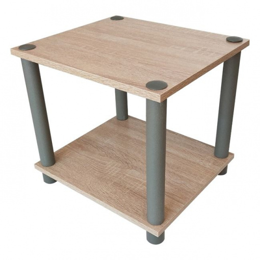 Masuta patrata din lemn MDF, greutate maxima 20 kg, 2 nivele, dimensiune 34x30x31 cm - Img 1