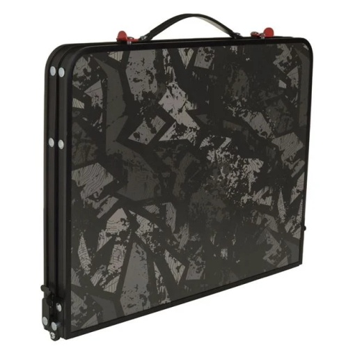 Masuta pliabila din aluminiu, dimensiune 64x42x30 cm, neagra - Img 2