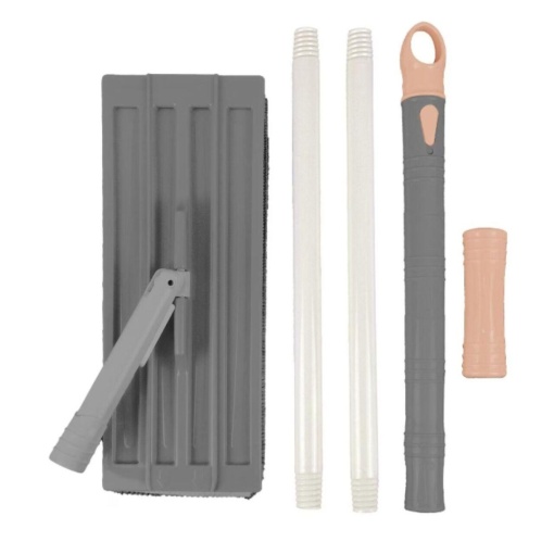 Mop plat cu 2 cuve, capacitate totala 8 l, laveta microfibra, Bej/Albastru, Ertone MN500 - Img 5