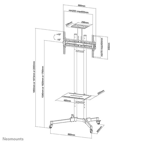 NM Screen TV Floor Stand Mobile 32&quot;-70&quot; - Img 5