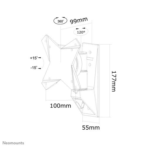 NM Screen TV Wall Mount 2 Pivots 10&quot;-30&quot; - Img 5