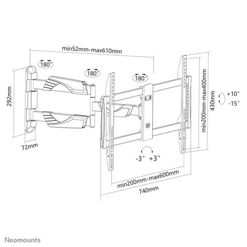 NM Select TV Wall Mount TiltTurn 32&quot;-60&quot; - Img 2