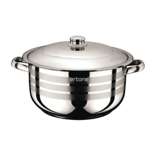 Oala adanca din inox cu capac, diametru 26 cm, capacitate 8.5 l, Ertone MN-536 - Img 1