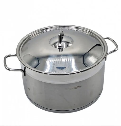 Oala cilindrica din inox cu capac, capacitate 11 l, diametru 28 cm, fund dublu, Hausberg HB- H 778 - Img 5