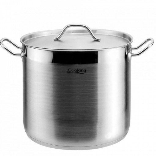 Oala cu capac din inox, capacitate 11l, dimensiune 26 x 21 cm, baza inductie, Heinner HR-RW-11 - Img 1