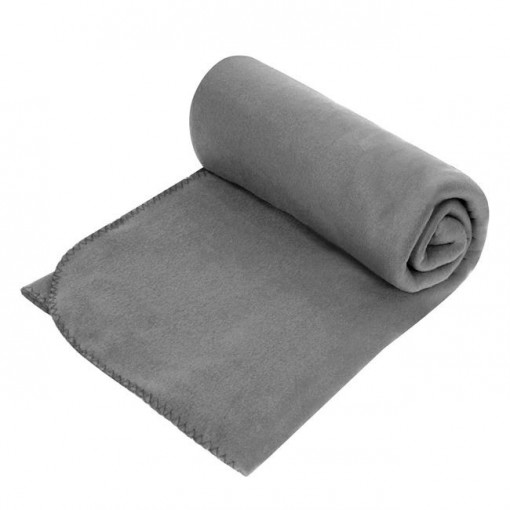 Patura moale fleece, dimensiune 220x150cm, Gri - Img 1