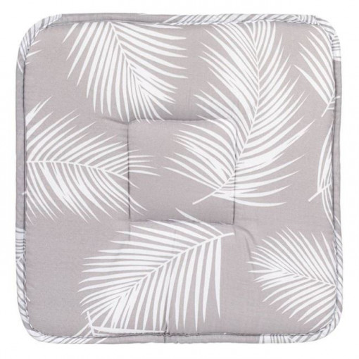 Perna decorativa pentru scaun, umplutura cu spuma, doua fete, dimensiune 39x39x5 cm, Pene albe - Img 2