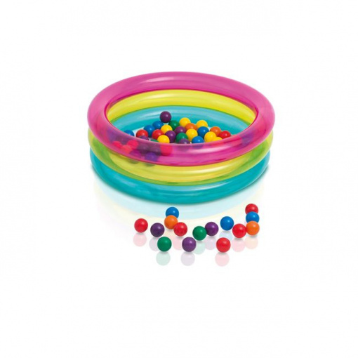 Piscina gonflabila pentru joaca, 50 de mingi colorate, dimensiune 86 x 25 cm
