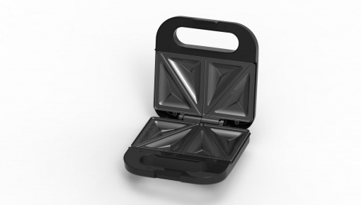 Sandwich maker HEINNER ELITESNACK SM-K750FSBK, 750w, capacitate 2 sandwich-uri, placi antiadezive fixe tip sandwich, negru - Img 2