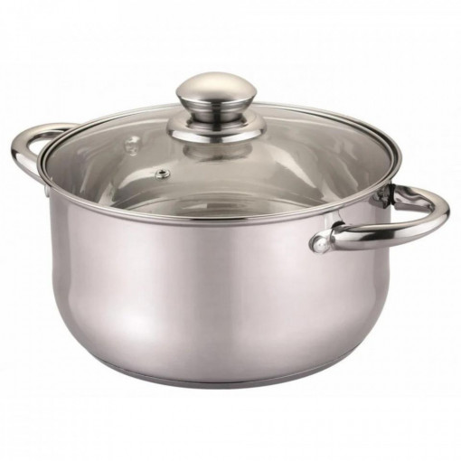 Semioala din inox cu capac, 24x13 cm, 5.7L, Dora