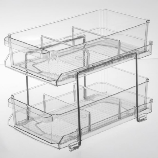 Sertar organizator pentru bucatarie, 2 nivele, dimensiune 32x18.5x23 cm, 9l - Img 3