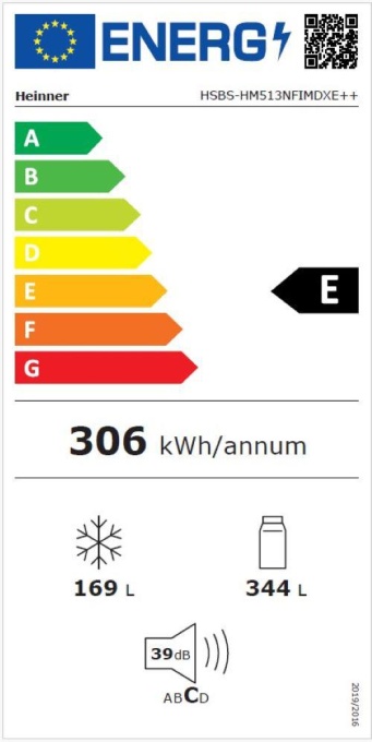 Side by side Heinner HSBS-HM513NFIMDXE++, 513 l, No Frost, Dozator de gheata, Display LED, Clasa E - Img 3