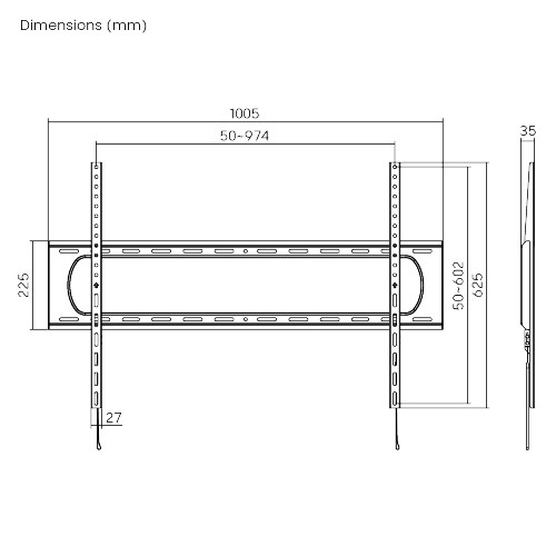 Suport TV Serioux TV7369F, fix, 60&quot;-120&quot;, 120 kg - Img 7