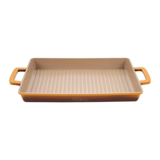 Tava grill din aluminiu turnat cu acoperire ceramica, dimensiune 36 x 26.4 x 4 cm, baza inductie, Cooking by Heinner Nicolai Tand - Img 4