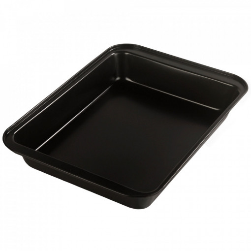 Tava pentru friptura teflonata, Vanora Home, 37.5 x 25.5 x 5 cm, Negru