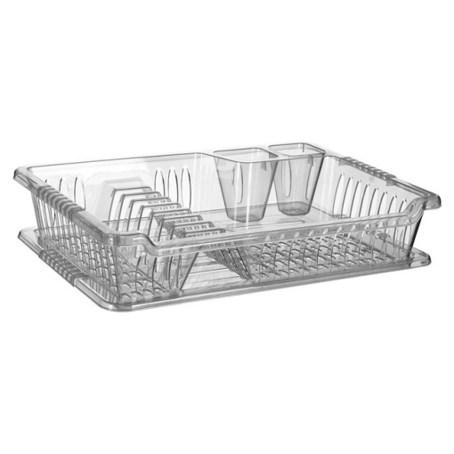 Uscator pentru vase din plastic, tavita scurgere, dimensiune 40x29x9 cm