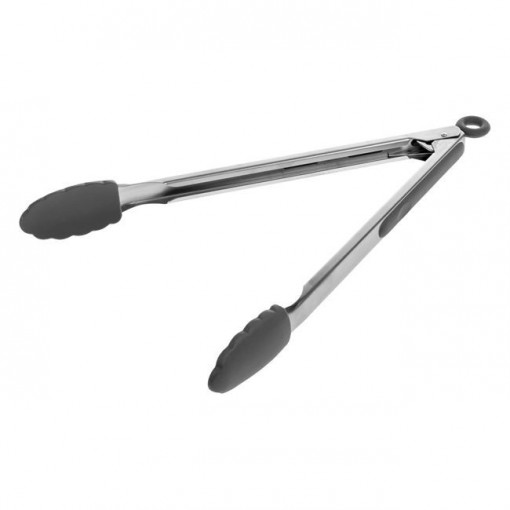 Cleste metalic cu varfuri din silicon pentru servit, lungime 34 cm - Img 2