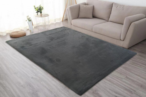 Covor shaggy soft blanita 50x90 cm Negru - Img 1