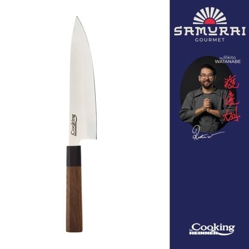 Cutitul bucatarului profesional, lungime lama 20 cm, lungime totala 34 cm, by chef Rikito Watanabe