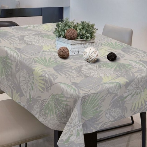 Fata de masa vinil, dimensiune 180x140 cm, Frunze de Feriga - Img 2