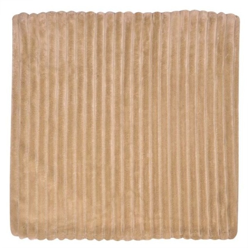 Fata de perna decorativa flannel, dimensiune 45 x 45 cm, Maro - Img 2