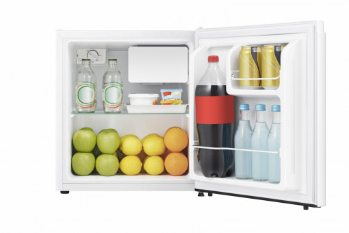 Frigider minibar Heinner HMB-N45F+, 45 l, Clasa F, Control mecanic cu termostat ajustabil, 1 raft din sticla, Usa reversibila, H 50 cm, Alb - Img 3