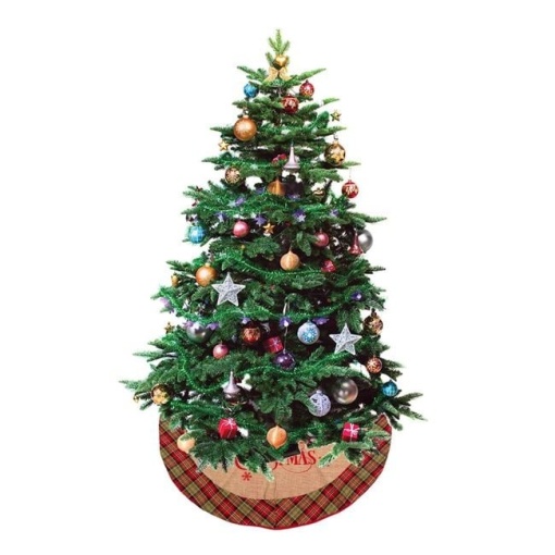 Fusta decorativa pentru Brad, diametru 102 cm, Merry Christmas - Img 2