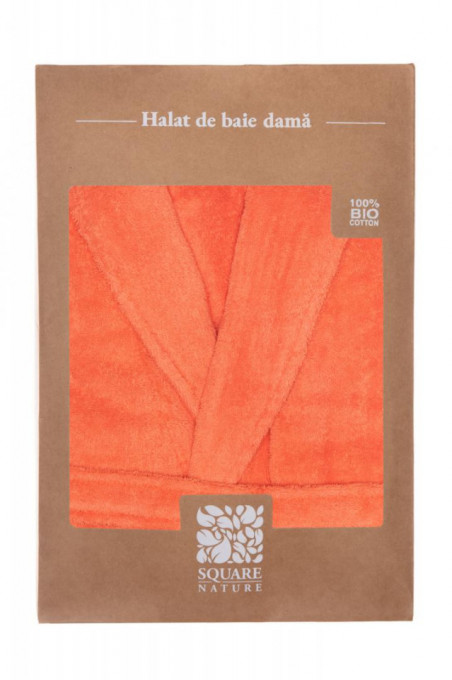 HALAT DE BAIE DAMA BBC ORGANIC - CORAL - Img 4