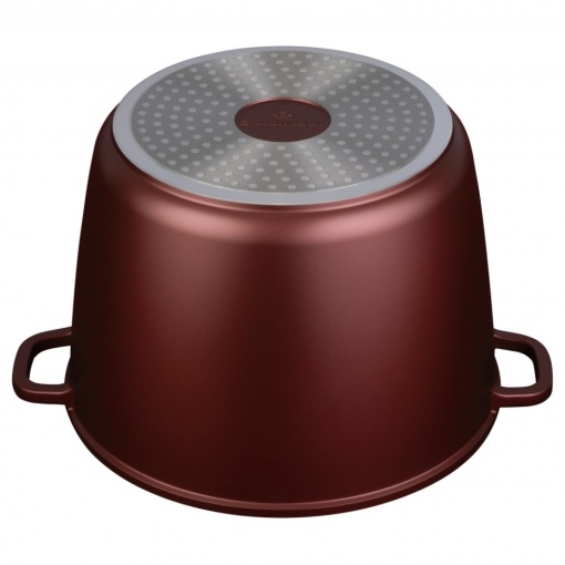 Oala inalta aluminiu turnat, acoperire 3 straturi marmura ceramica, dimensiune 28x20 cm, capacitate 10 l, baza inductie, Blaumann BL-4088 - Img 2