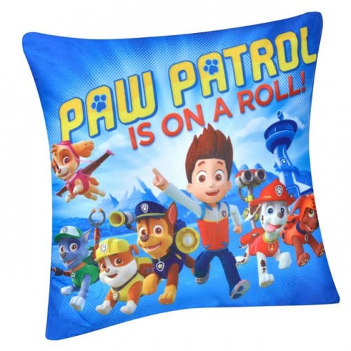 Perna decorativa pentru copii cu doua fete, dimensiune 30x30x10 cm, Paw Patrol - Img 2