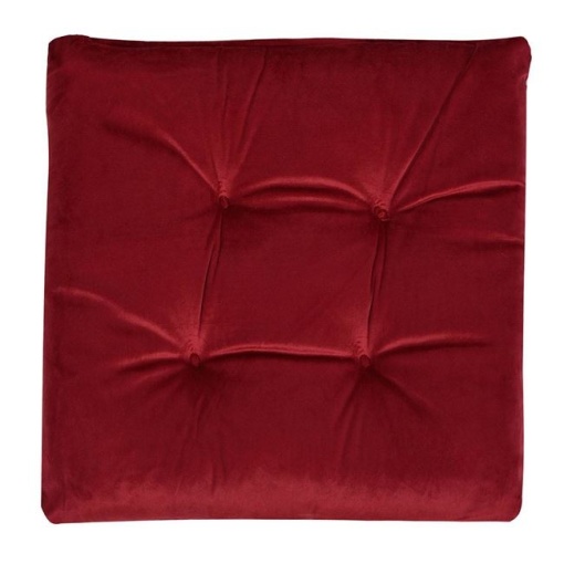 Perna velvet decorativa pentru scaun, dimensiune 38 x 38 cm, Bordo