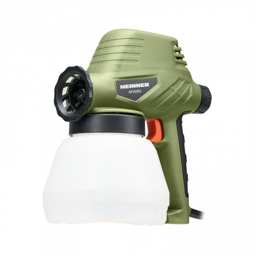 Pistol pentru vopsit Heinner APVE001, putere 110 W, debit max 300ml/min, capacitate 1300 ml