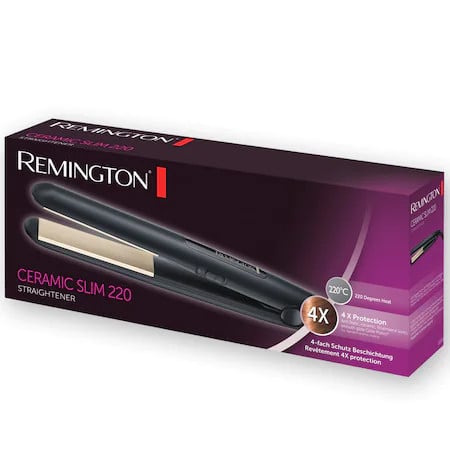 Placa de indreptat parul Remington Ceramic Slim S1510, Invelis ceramic, Temperatura 220 ºC, Negru - Img 2