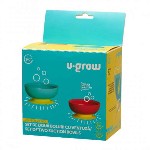 Set 2 boluri cu ventuza, U-Grow, 340 ml - Img 4