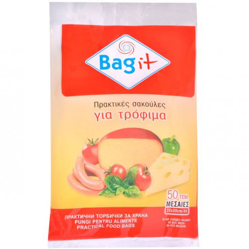 Set 50 pungi pentru alimente, 25 x 30 cm