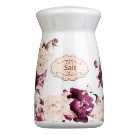 Solnita ceramica cu imprimeu floral, dimensiune 4.7x5 cm, capacitate 60 ml