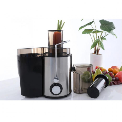 Storcator de fructe si legume Hausberg HB-7645, 600 W, 2 viteze + Turbo, recipient pulpa 1 l, recipient suc 550 ml, accesoriu impingere - Img 6