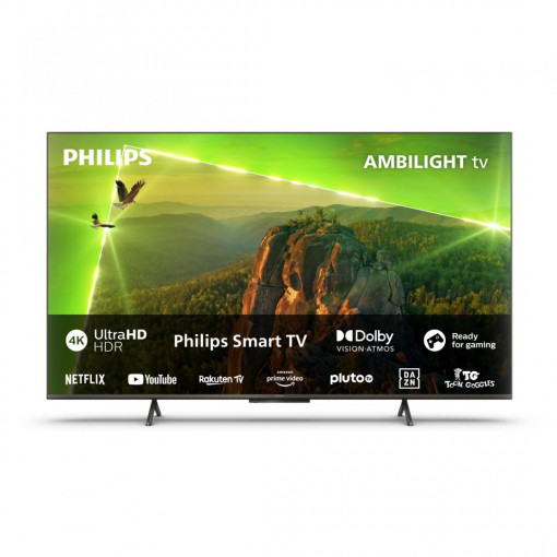 Televizor Philips AMBILIGHT tv LED 43PUS8118, 108 cm, Smart TV, 4K Ultra HD, Clasa F (Model 2023)
