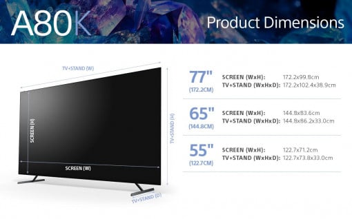 Televizor Sony OLED 77A80K, 195 cm, Smart Google TV, 4K Ultra HD, 100Hz, Clasa E - Img 3