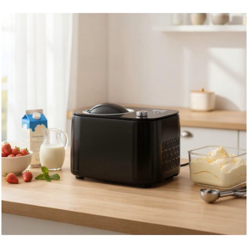 Aparat de facut inghetata Heinner IceDelight HICM-DW14BK, 100 W, Capacitate: 1 l, Control tactil si buton rotativ, Compresor incorporat - Img 5