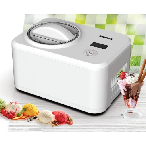 Aparat pentru preparat inghetata Heinner Glace HICM-150WHYG, Capacitate bol 1.5L, Mentinere la rece, Functie iaurt, Bol inghetata detasabil, 150W, Alb - Img 4