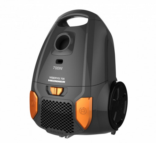 Aspirator cu sac Heinner HVC-MGRY1400-V2, 700 W, sac textil, 3 L, putere variabila, HEPA 12, tub telescopic metalic, Negru - Img 3