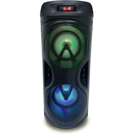 Boxa portabila activa Akai ABTS-530BT, 5 W, Bluetooth, USB, micro SD, Intrare microfon, Lumini difuzor