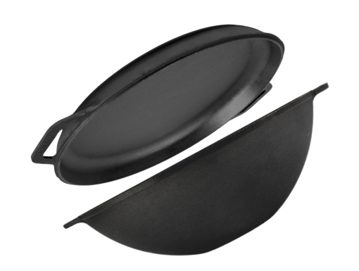 Ceaun fonta wok 8 L cu capac tigaie, 36×11.5 cm - Img 3