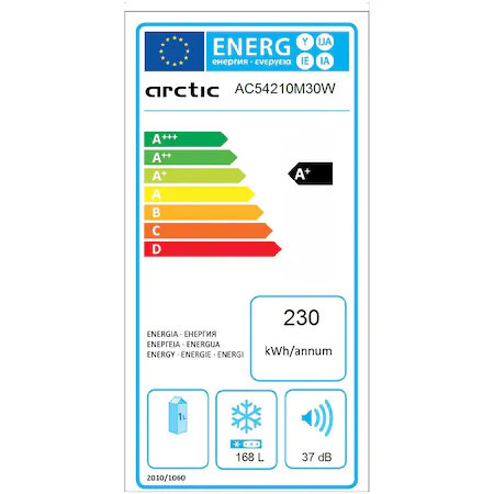 Congelator Arctic AC54210M30W, 6 compartimente, 168 l, Congelare rapida, Clasa F, H 135.7 cm, Alb - Img 4