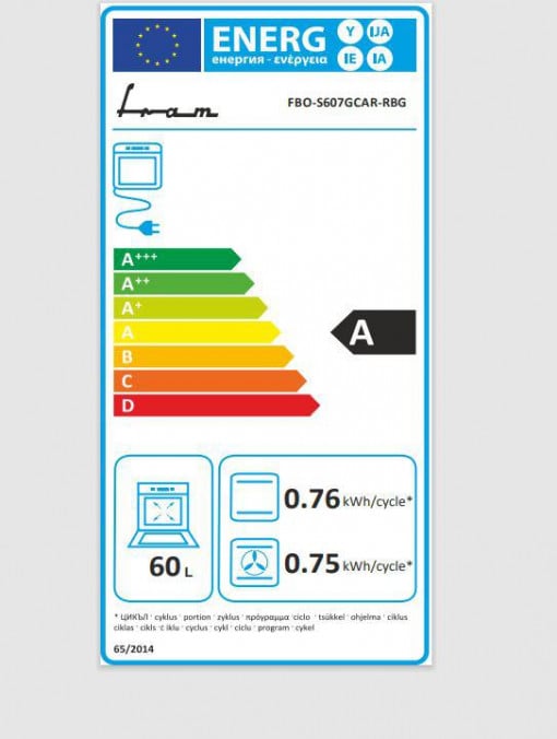 Cuptor incorporabil Fram FBO-S607GCAR-RBG, Multifunctional, Capacitate 60L - Img 7